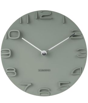 Karlsson-Wall-clock-on-the-Edge-w-chrome-hands-groen-1
